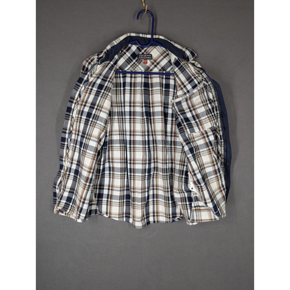 Amundsen Skauen Flannel Zip Button Field Shirt Womens Medium Plaid - Picture 14 of 14